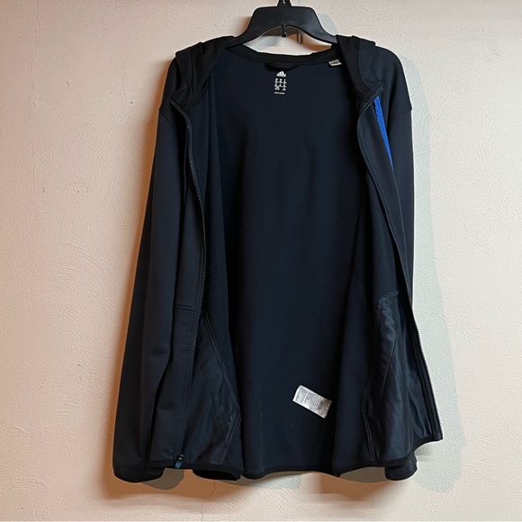 Adidas Mens Full Zip Hooded Light Weight Jacket - Picture 5 of 6